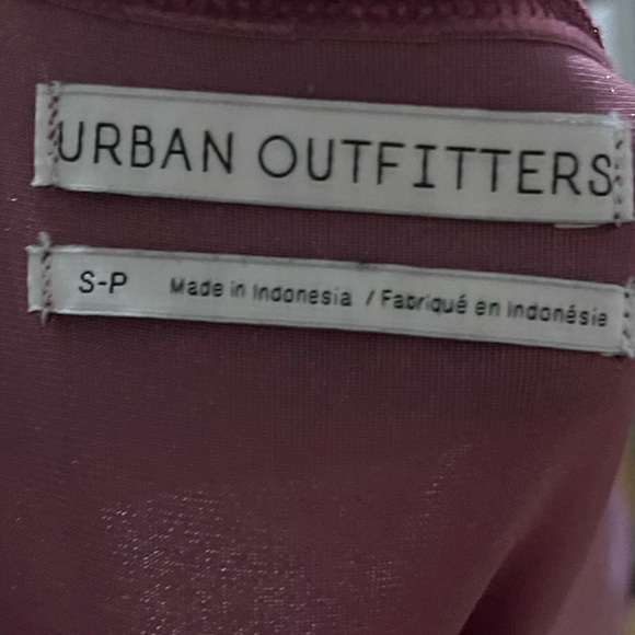 Urban Outfitters Velvet Long Sleeve Dress in Burgundy - Picture 3 of 3